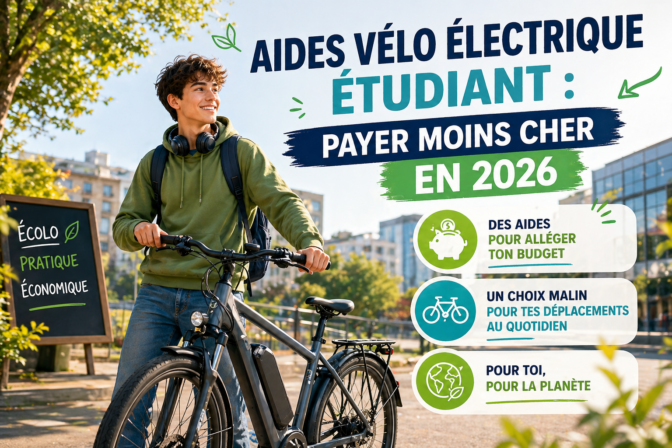 Aides vélo électrique étudiant : payer moins cher en 2026